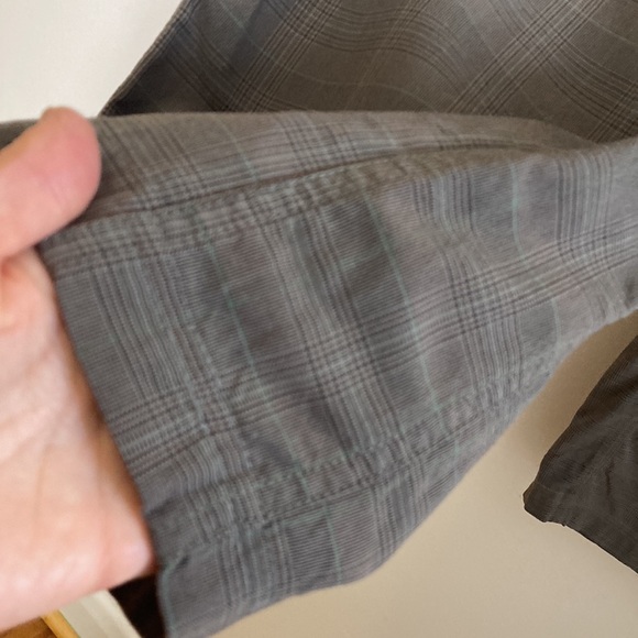 Lululemon Pants Mens 33 x 28 Brown Gray Plaid Stretch Chino Straight Wide Leg - Picture 13 of 15